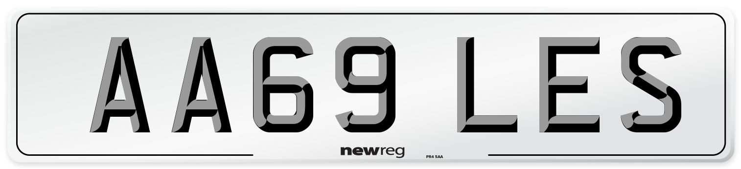 AA69 LES Number Plate from New Reg